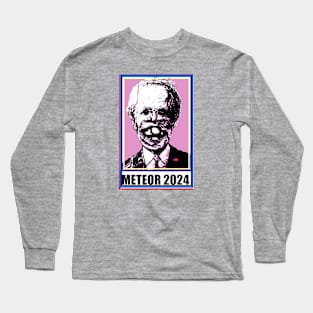 Vote Meteor 2024 in Sweet Pink Long Sleeve T-Shirt